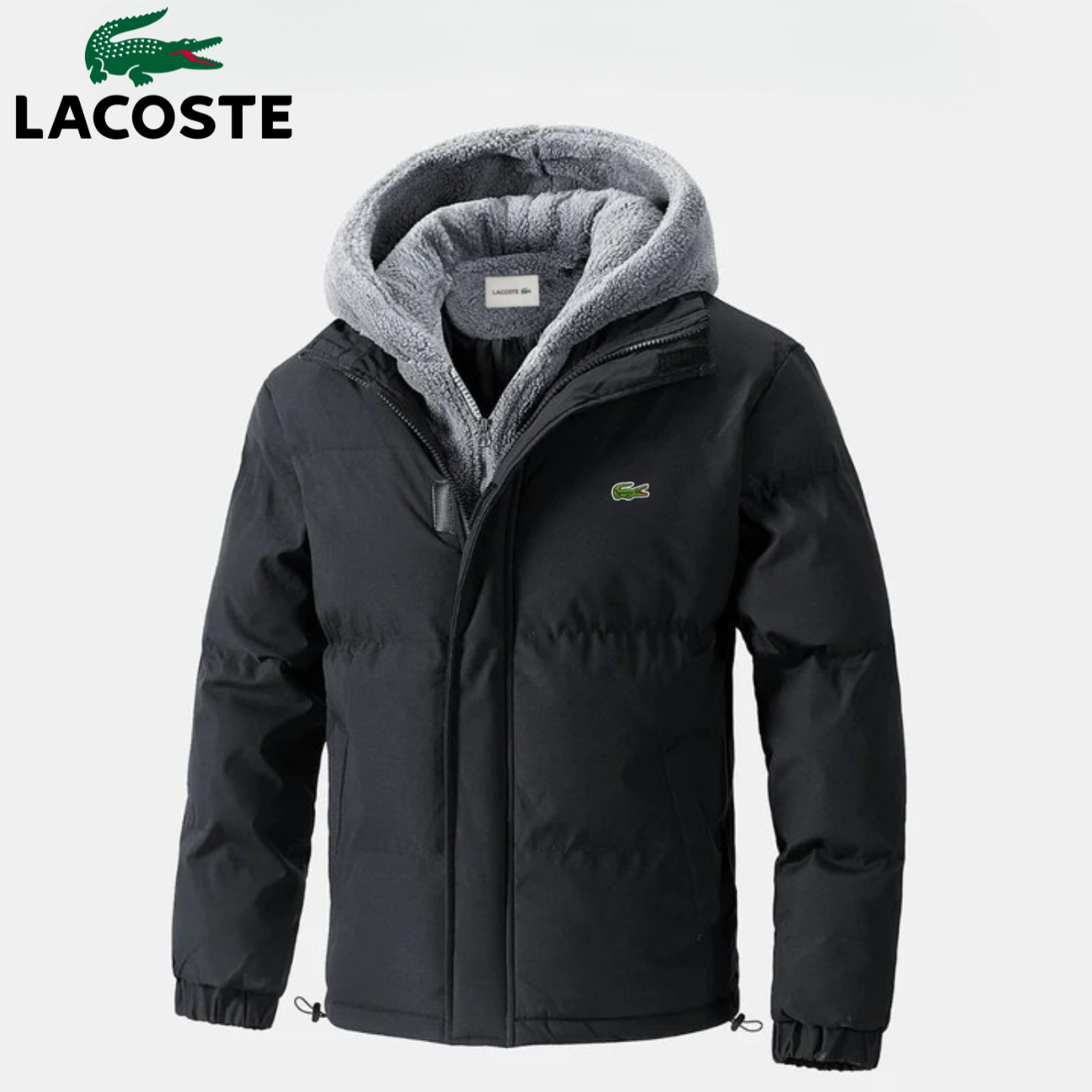 Vadderad vinterjacka med fleecehuva || REA