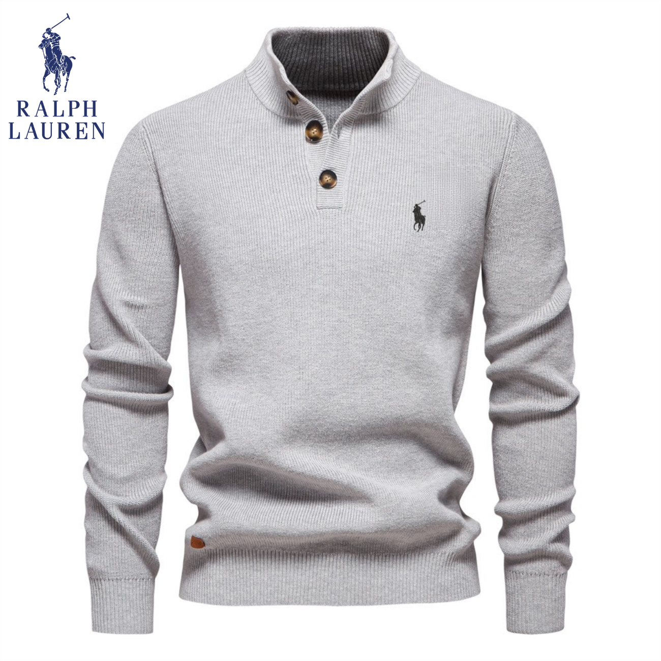 Premium Knit Henley Sweater - Rea