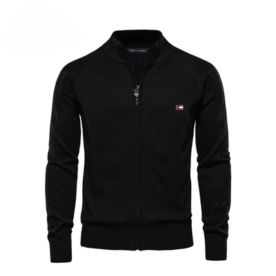 Herrtröja med textur och dragkedja || UTGÅNGSREA