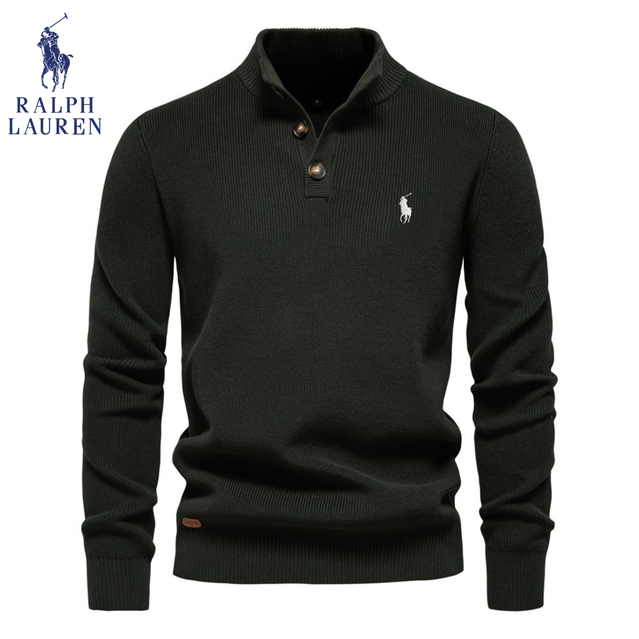 Premium Knit Henley Sweater - Rea