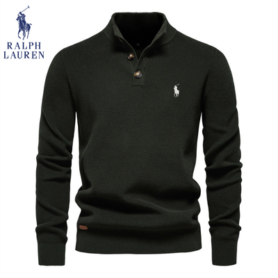 Premium Knit Henley Sweater - Rea