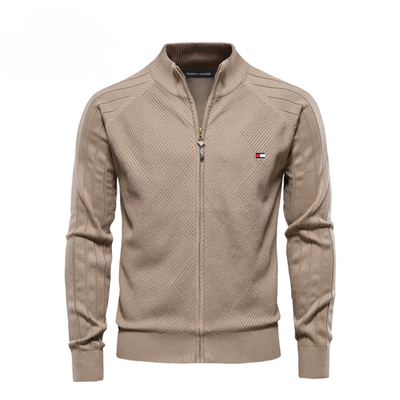 Herrtröja med textur och dragkedja || UTGÅNGSREA